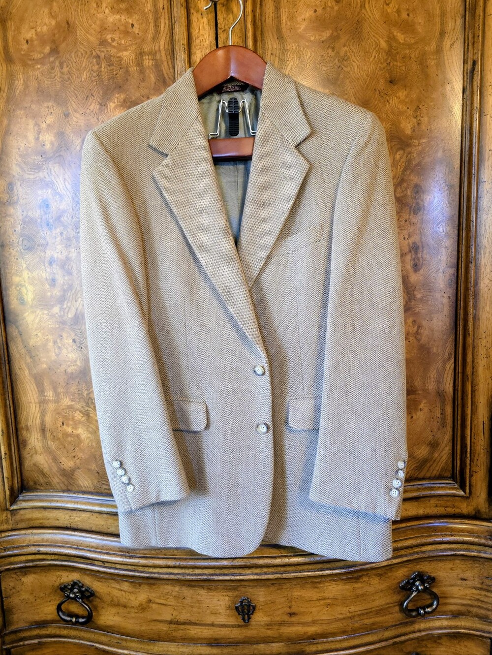 Corbin for Dillards (40R) Tan Ventless Sport Coat - Picture 2 of 7
